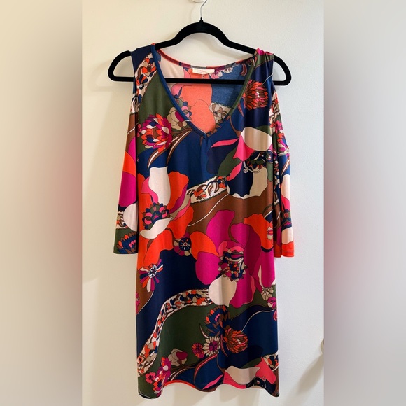 Trina Turk Multicolor Floral Long Sleeve Dress Size S. Excellent Condition - Picture 4 of 6